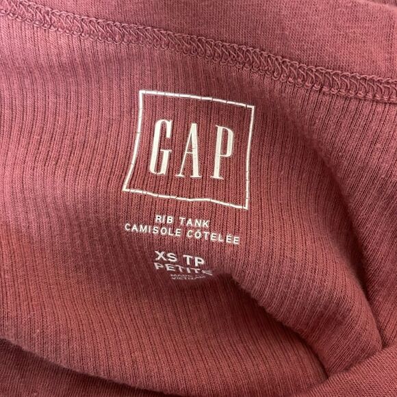 Gap Ribbed Tank Top, Size Extra Small, Rust - Picture 4 of 7